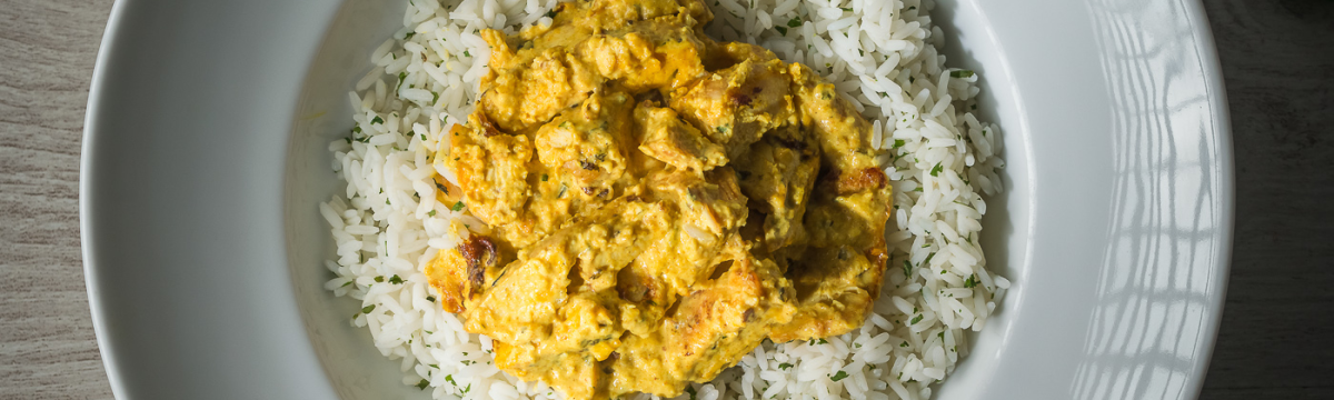 Ginger & coconut chicken curry with rice