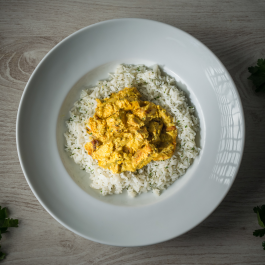 Ginger & coconut chicken curry with rice