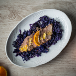 Roast Duck Breast with Spiced Red Cabbage